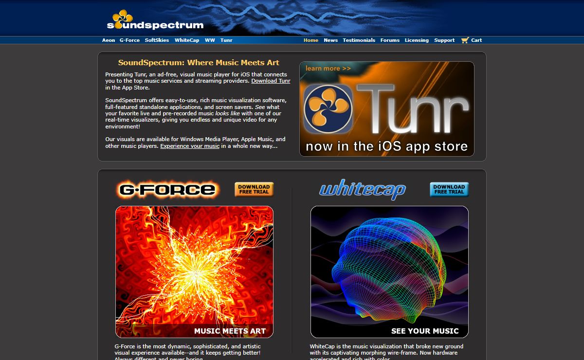 SoundSpectrum - artistic music visuals for your media player
