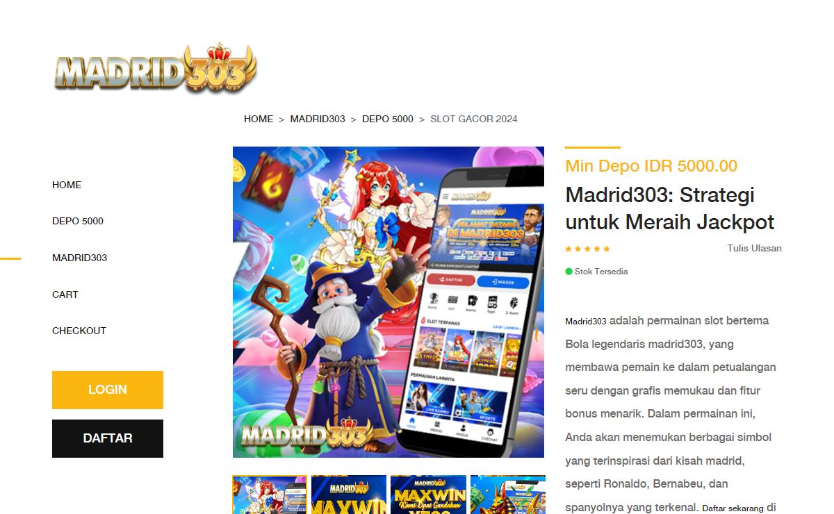 Madrid303: Strategi untuk Meraih Jackpot