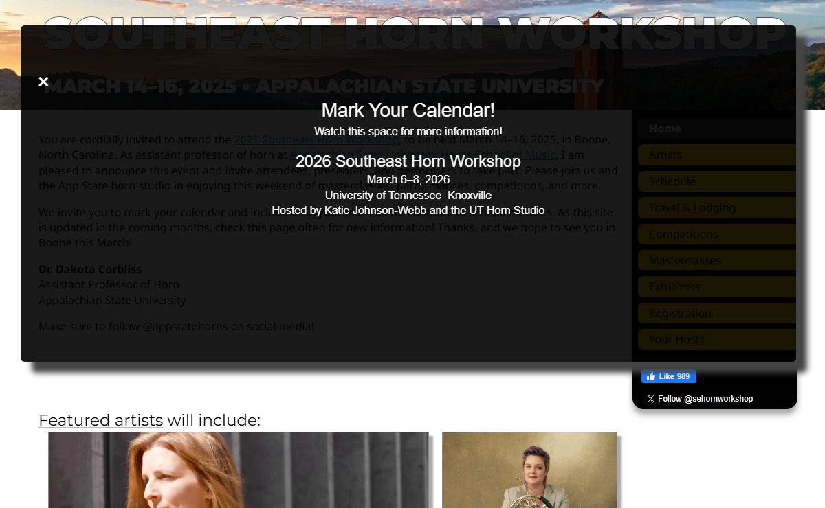 2025 Southeast Horn Workshop