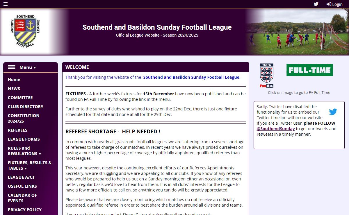 Southend and Basildon Sunday Football League