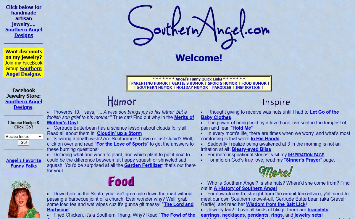 Southern Sports, Food, Folklore, and Parenting Humor with Angel's Offbeat Attitude!