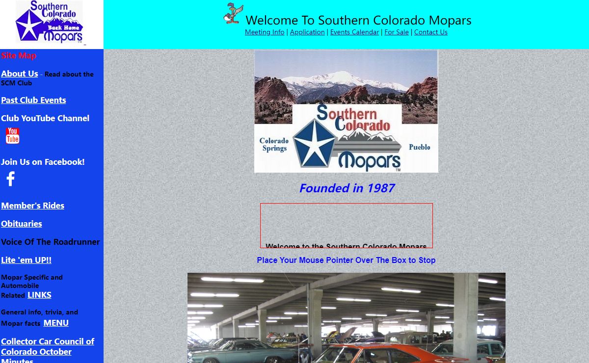 Southern Colorado Mopars Homepage: Classic Muscle Car/Truck Auto Club