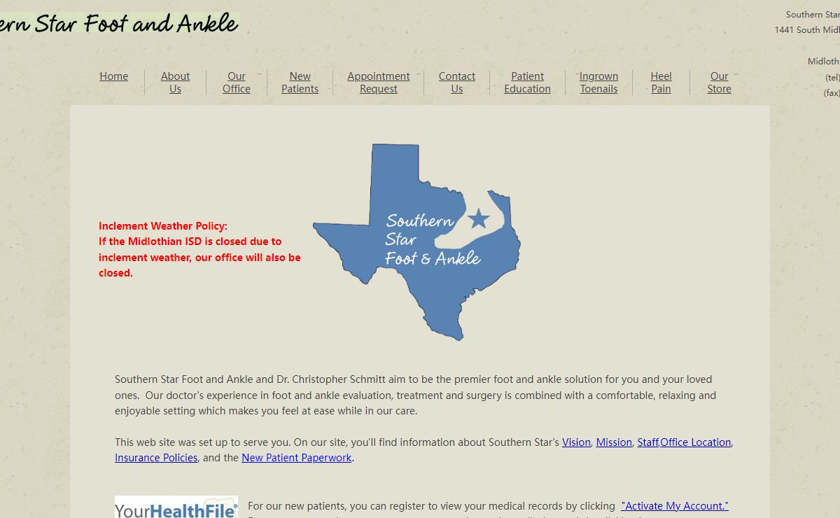 Midlothian Texas Podiatrist - Southern Star Foot & Ankle