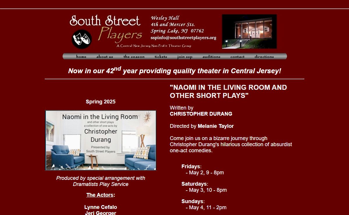 South Street Players - A Central Jersey Tradition since 1982