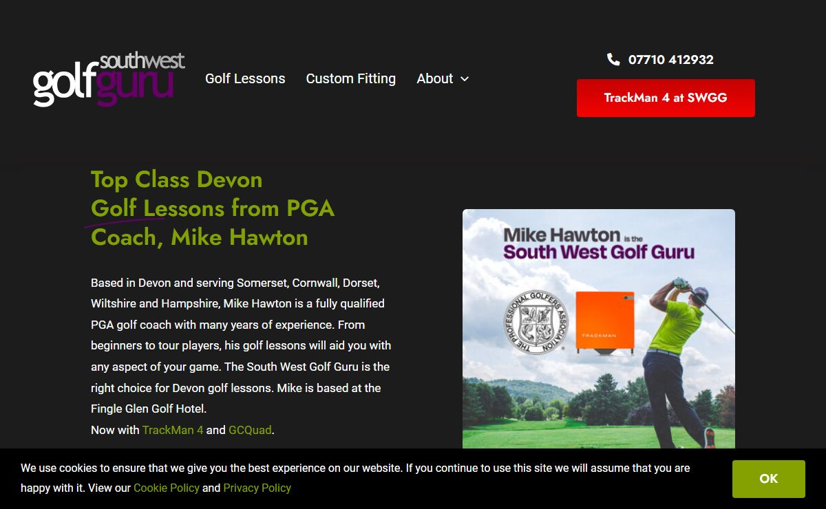Golf Lessons, custom golf club fitting & TrackMan 4 with PGA Professional Mike Hawton | South West Golf Guru