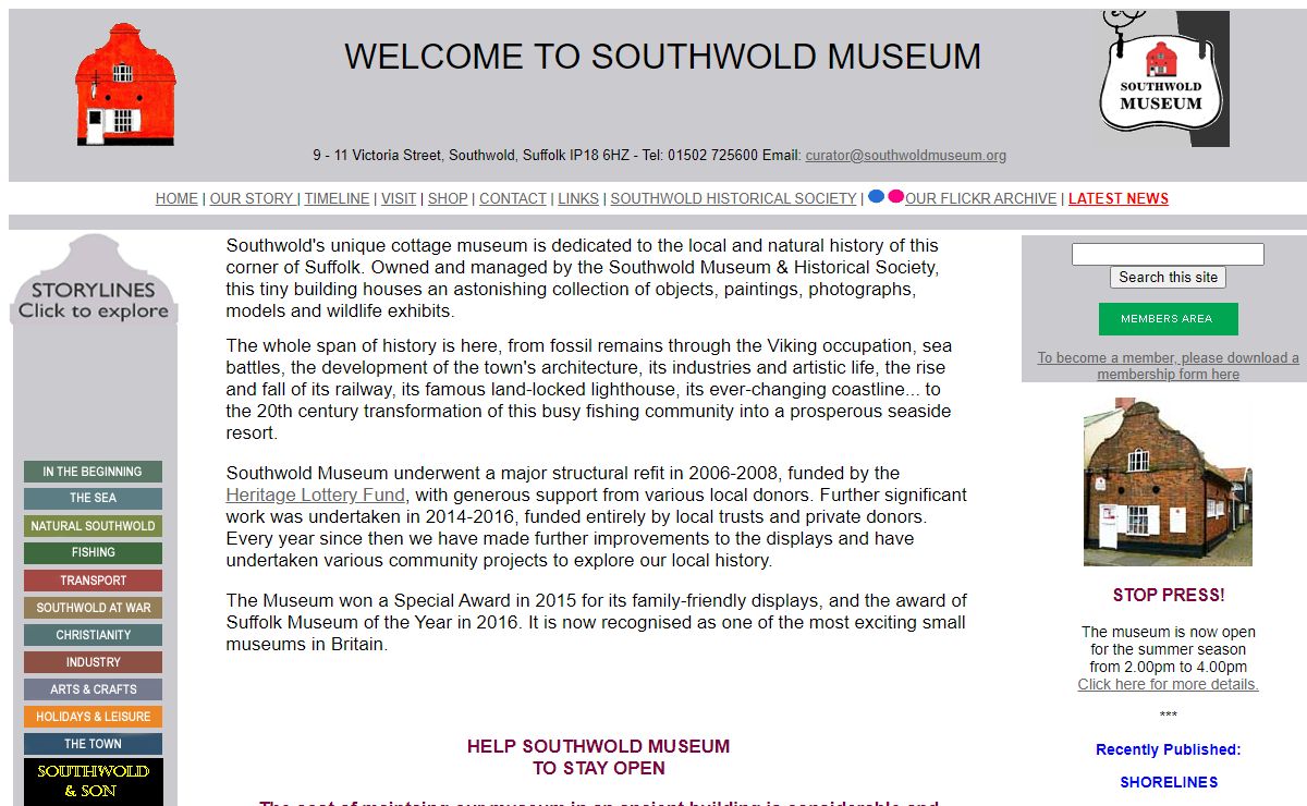 Welcome to Southwold Museum, Suffolk, UK