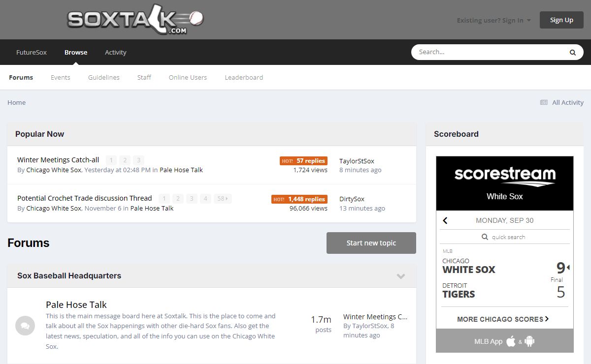 Forums - Soxtalk.com