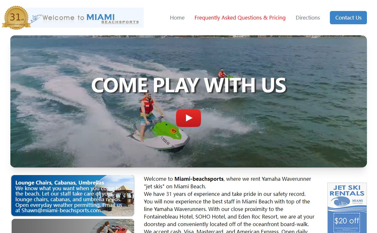 MIAMI BEACHSPORTS | South Beach Jet Ski Rentals | Miami Beach FL