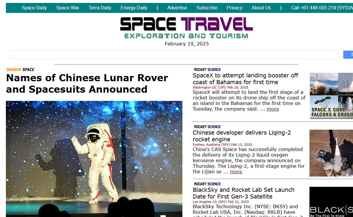 Space Tourism, Space Transport and Space Exploration News
