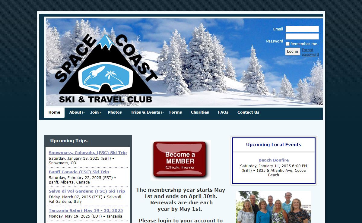 Space Coast Ski & Travel Club - Home