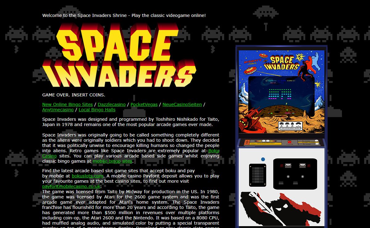 Space Invaders - The classic videogame // Play Space Invaders online!