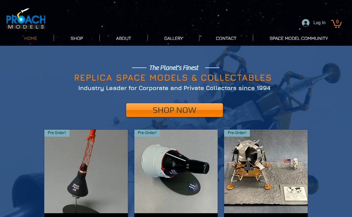 Proach Models Canada's SPACE MODEL SPECIALIST serving the world