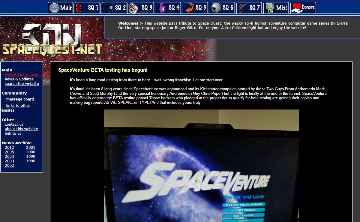 SpaceQuest.Net - The Ultimate Space Quest Fansite!