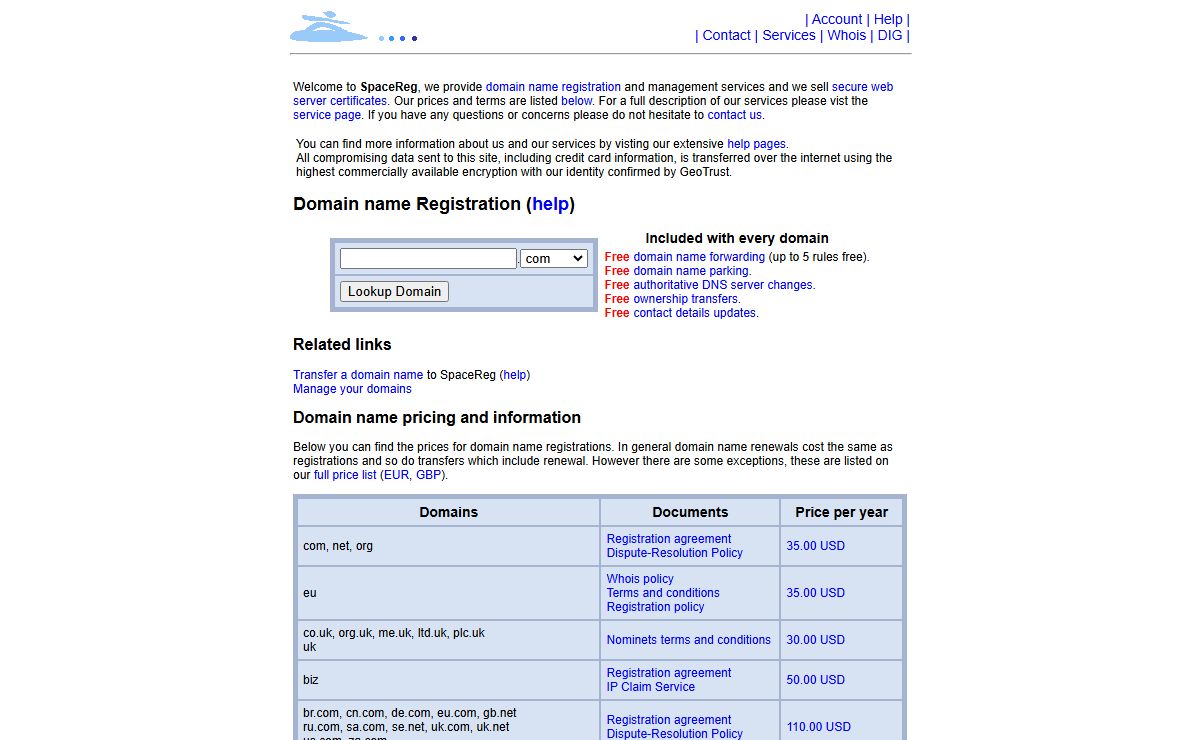 Domain name registrar