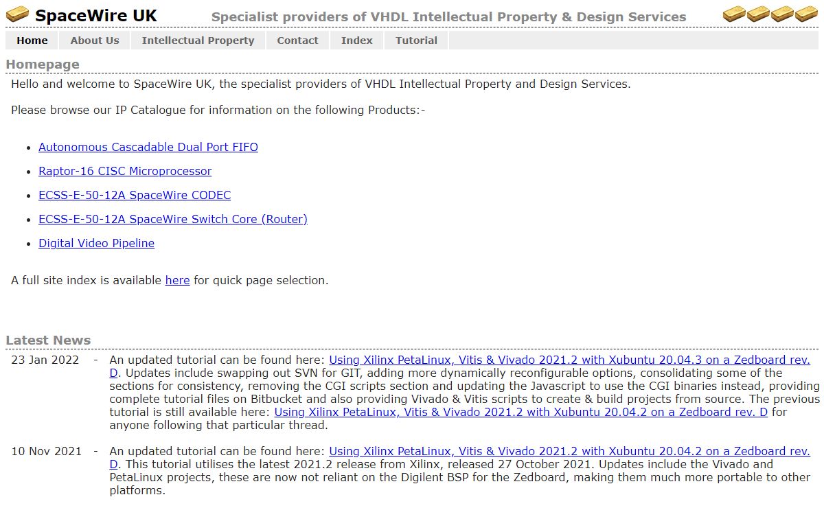 SpaceWire UK - Specialist providers of VHDL Intellectual Property & Design Services