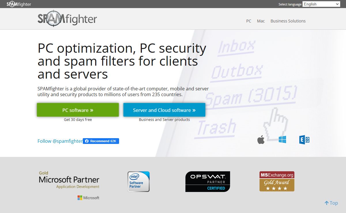 PC optimization, PC security and spam filters for clients and servers - FIGHTERtools