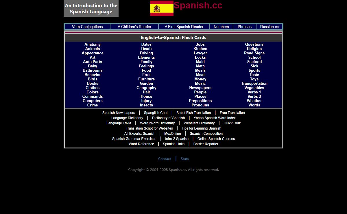 Spanish Flash Cards