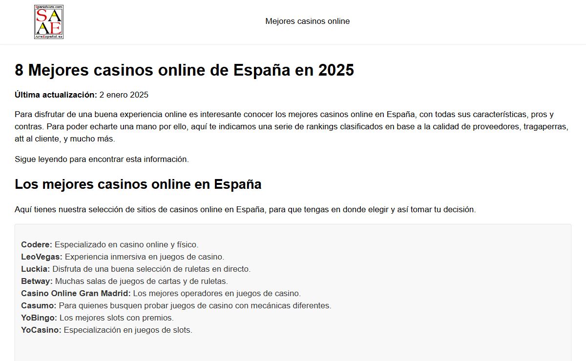 8 Mejores casinos online de España 2025