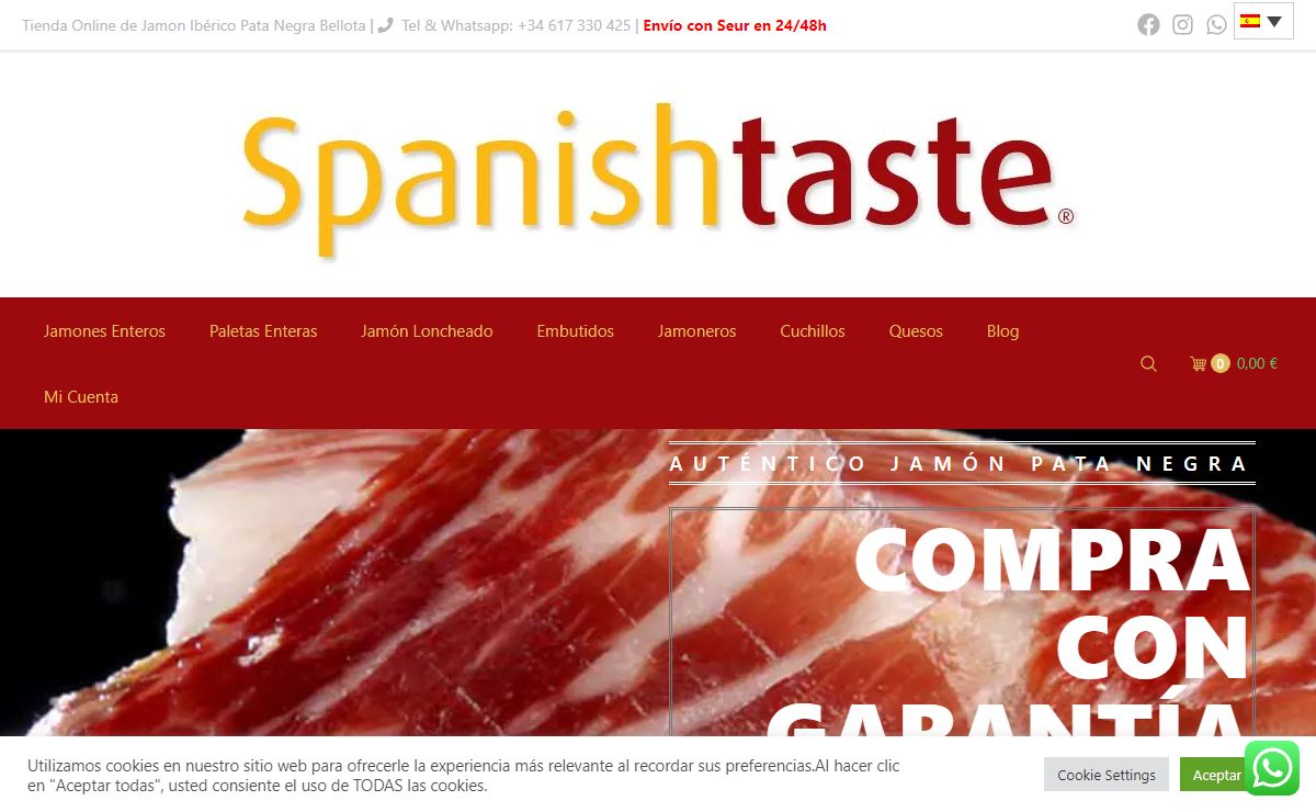 Spanishtaste - Comprar Jamón Ibérico Bellota Pata Negra
