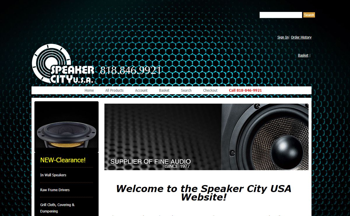 Speaker City sells audiophile loudspeakers & hardware