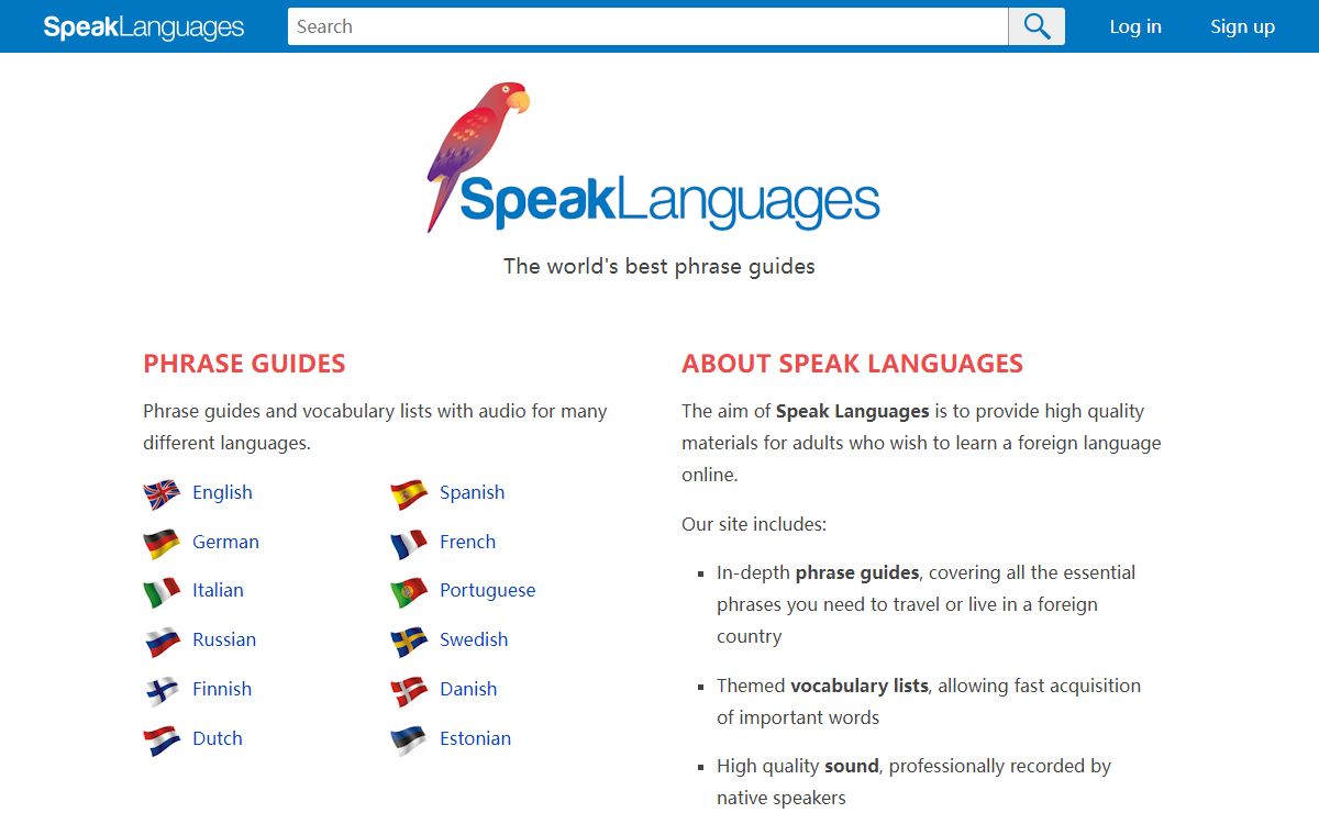 Speak Languages — Learn a new language online