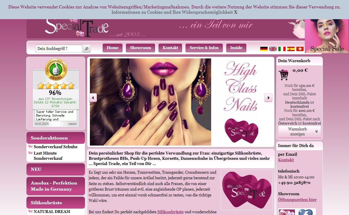 Special-Trade - Dein Paradies für Transgender und mehr - absolutely Special-Trade GmbH