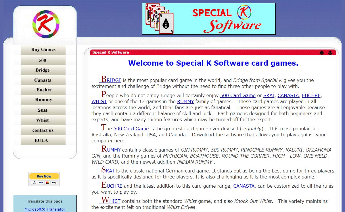 Special K Software - Card Games Free Download