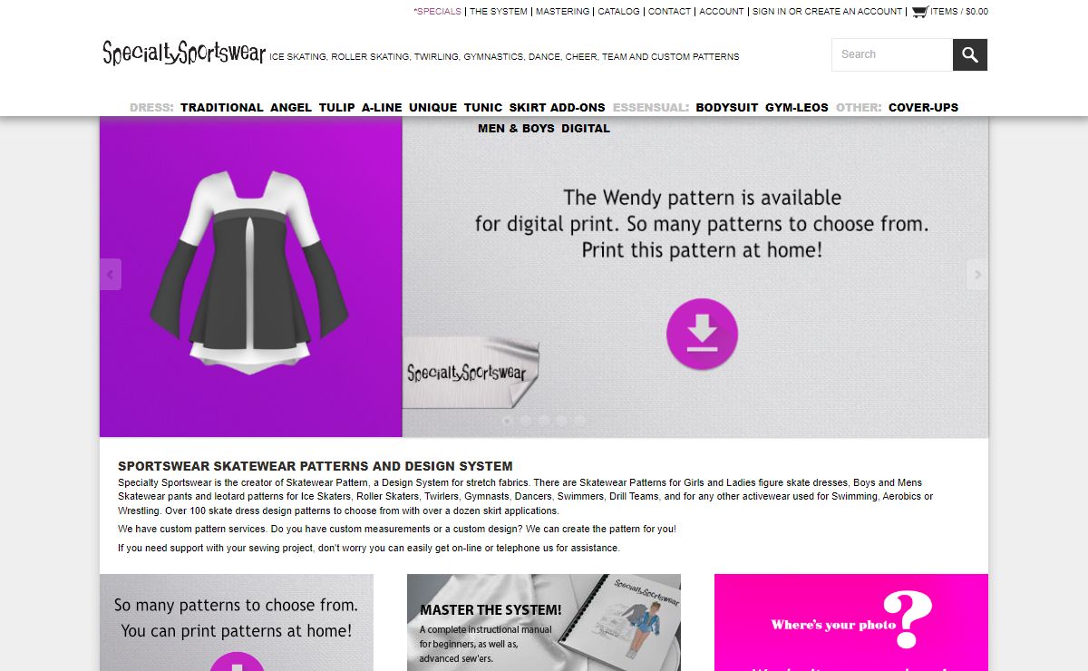 Specialty Sportswear Patterns