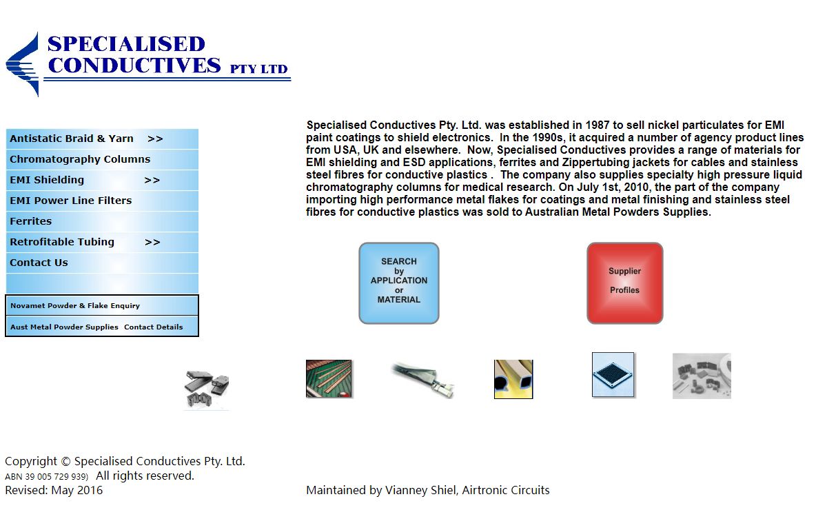 Specialised Conductives Home Page