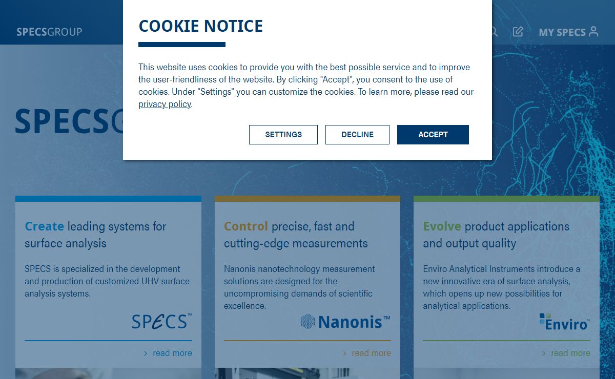 Leading Scientific Equipment for Surface Analysis | SPECSGROUP