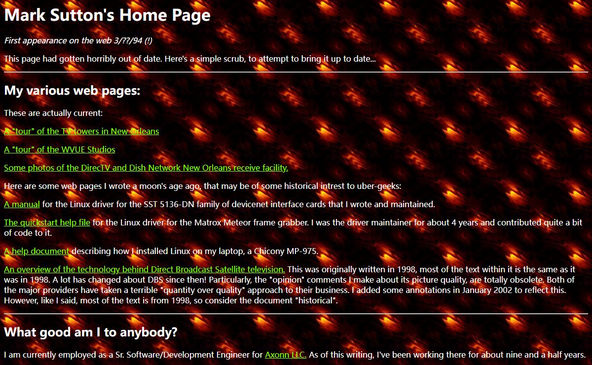 Mark Sutton's Home Page