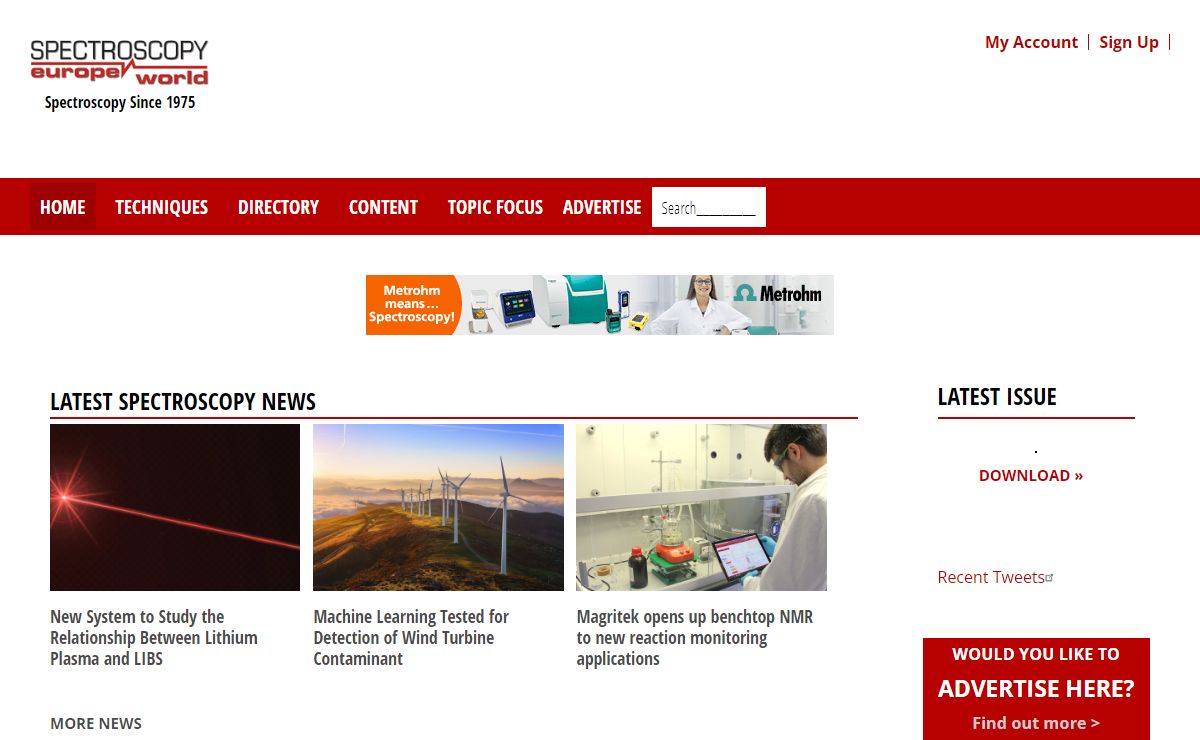 Spectroscopy Europe/World | Spectroscopy Since 1975