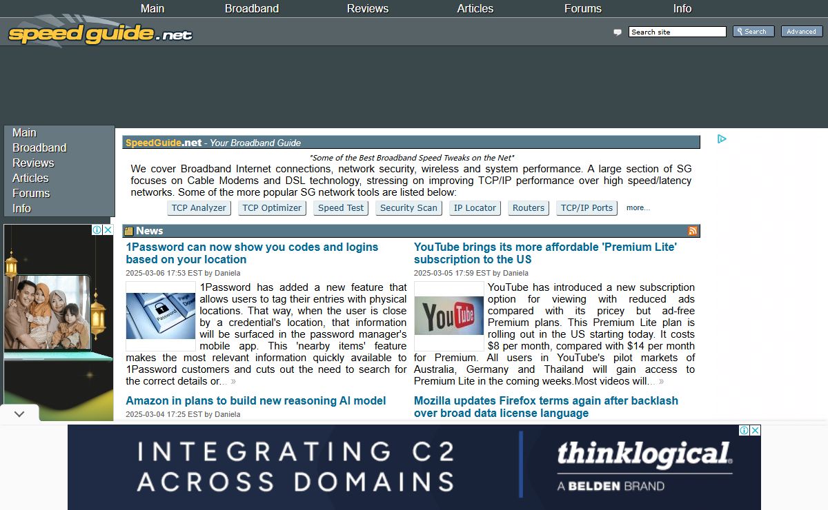 SpeedGuide :: Broadband Tweaks, Wireless Networks, Security