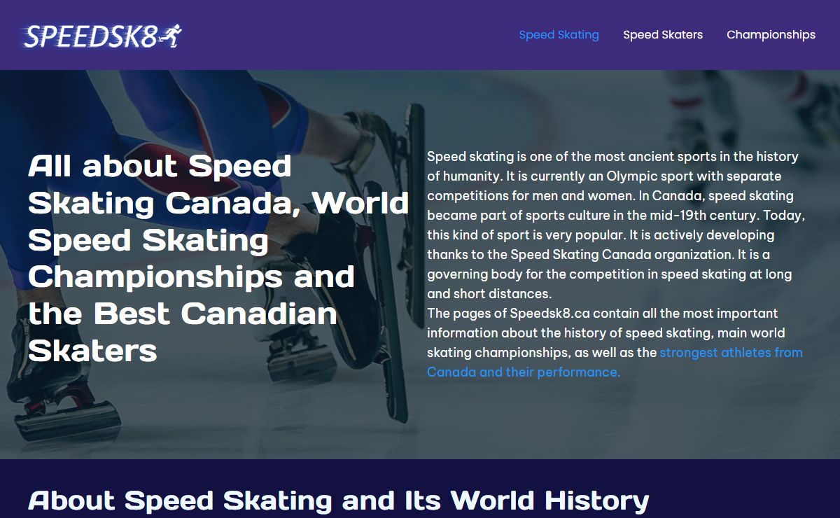About Speed Skating Canada & the Best Skaters in History