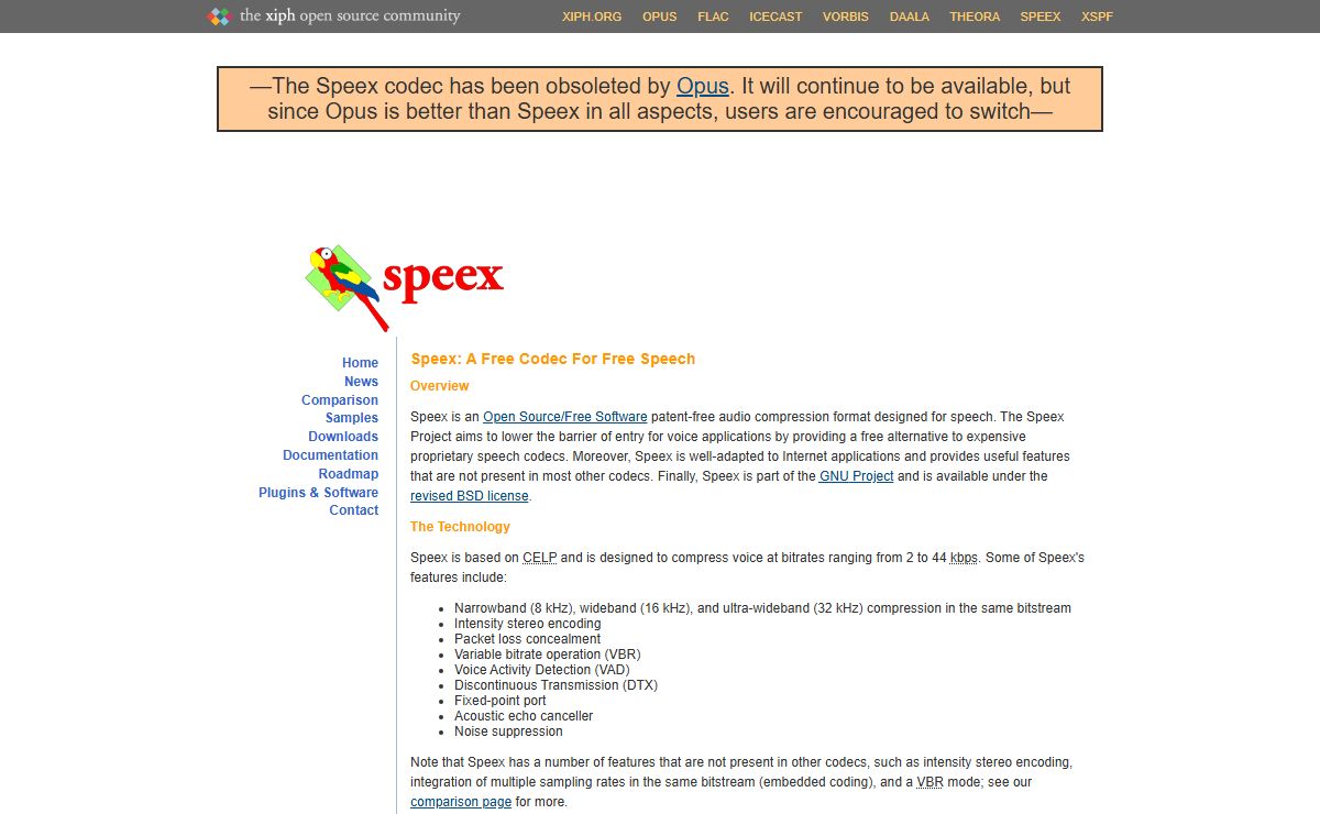 Speex: a free codec for free speech