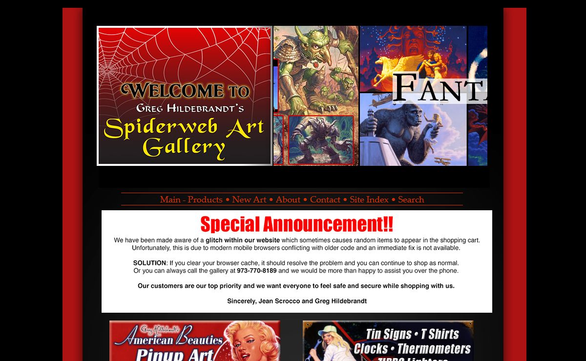 SpiderWebArt Gallery Home