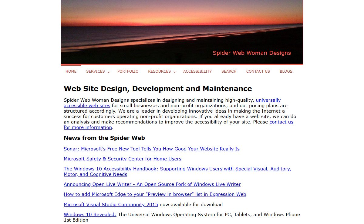 Spider Web Woman Designs - Web Site Design, Development and Maintenance