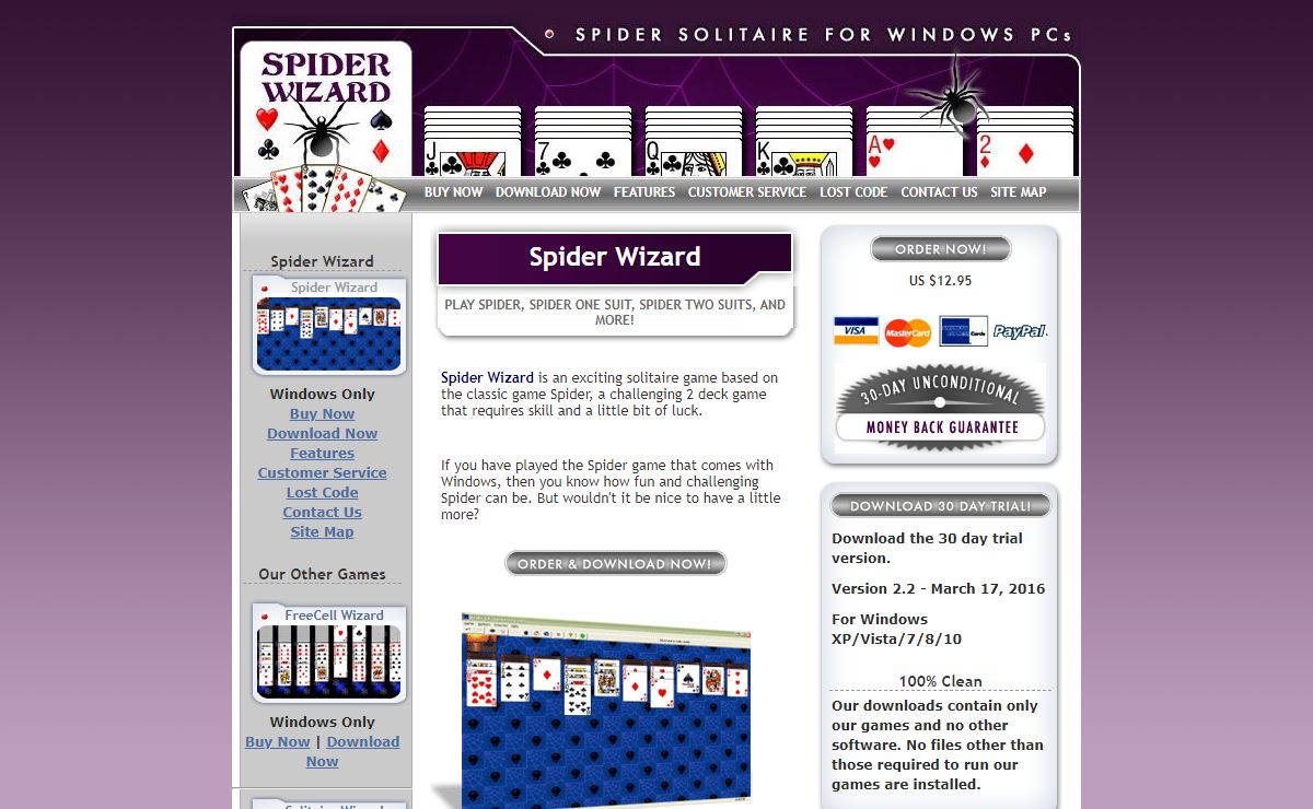 Spider Wizard - the Spider Solitaire Game