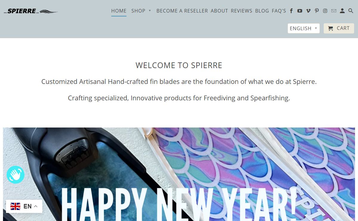 Spierre Carbon Fiber Custom Handcrafted freediving fin blades