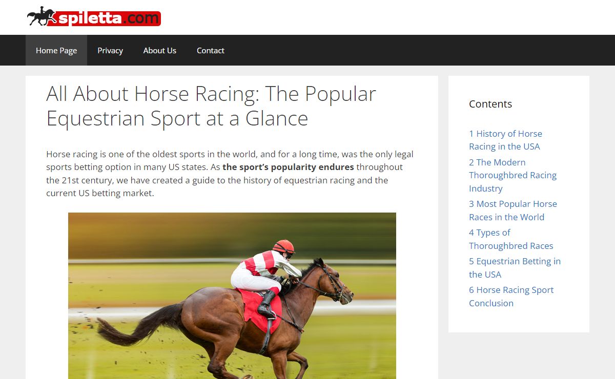 Horse Racing: All About the Equestrian Sport and Racing Types 2024