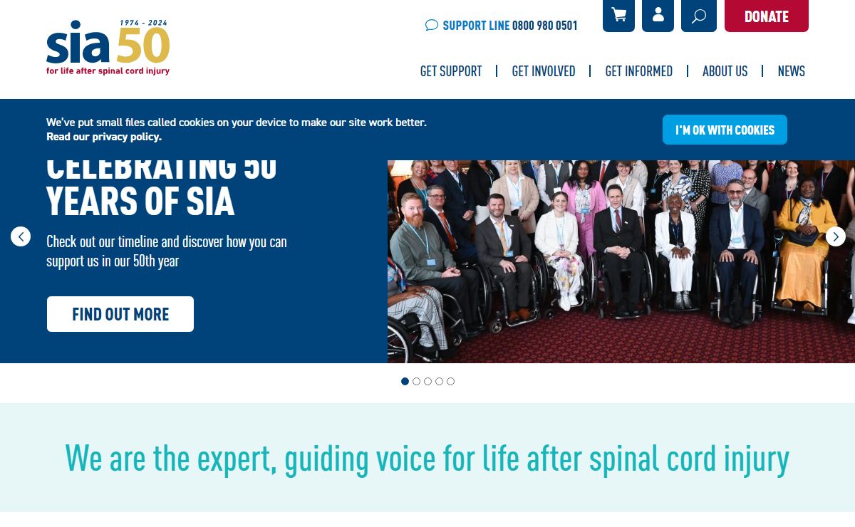 We are the expert, guiding voice for life after spinal cord injury - SIA