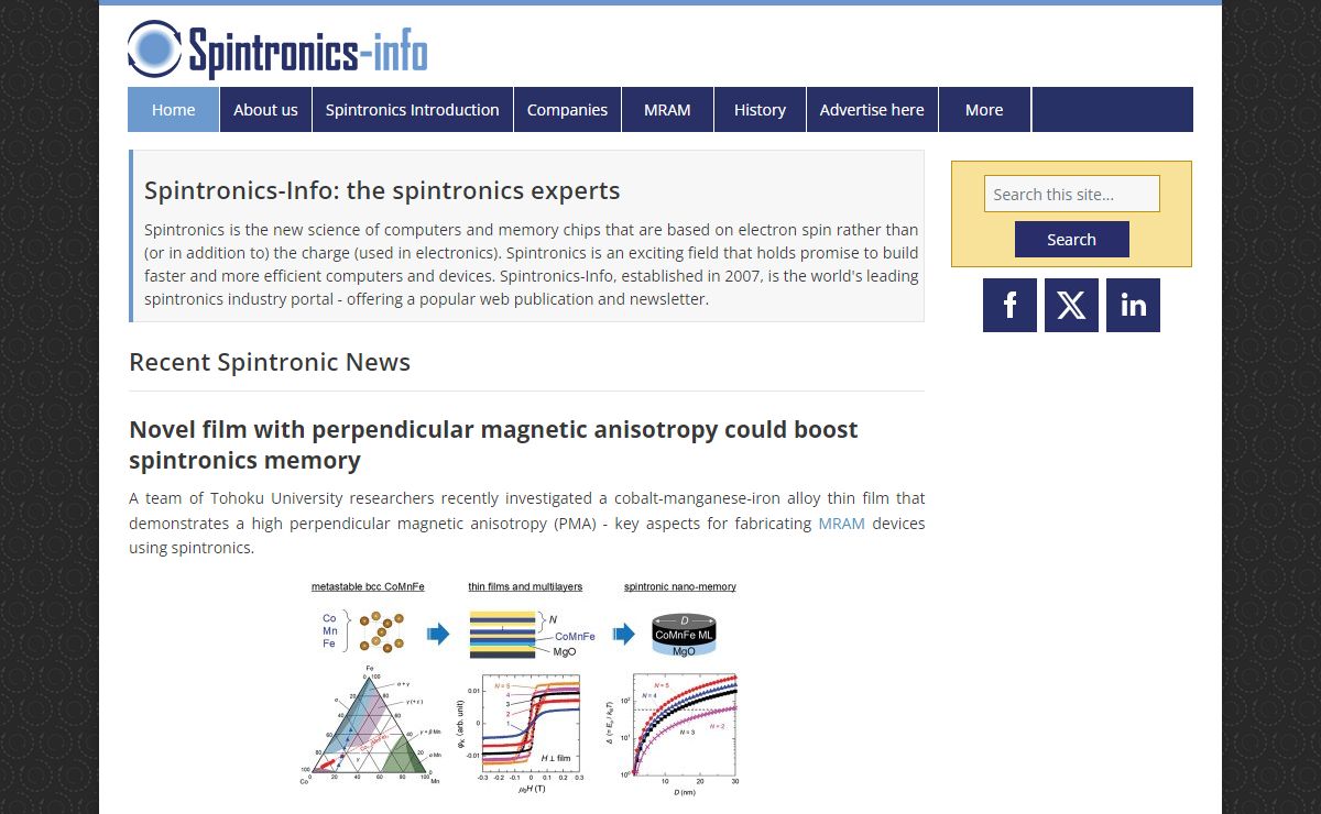 Spintronics-Info | Spintronics Industry Portal