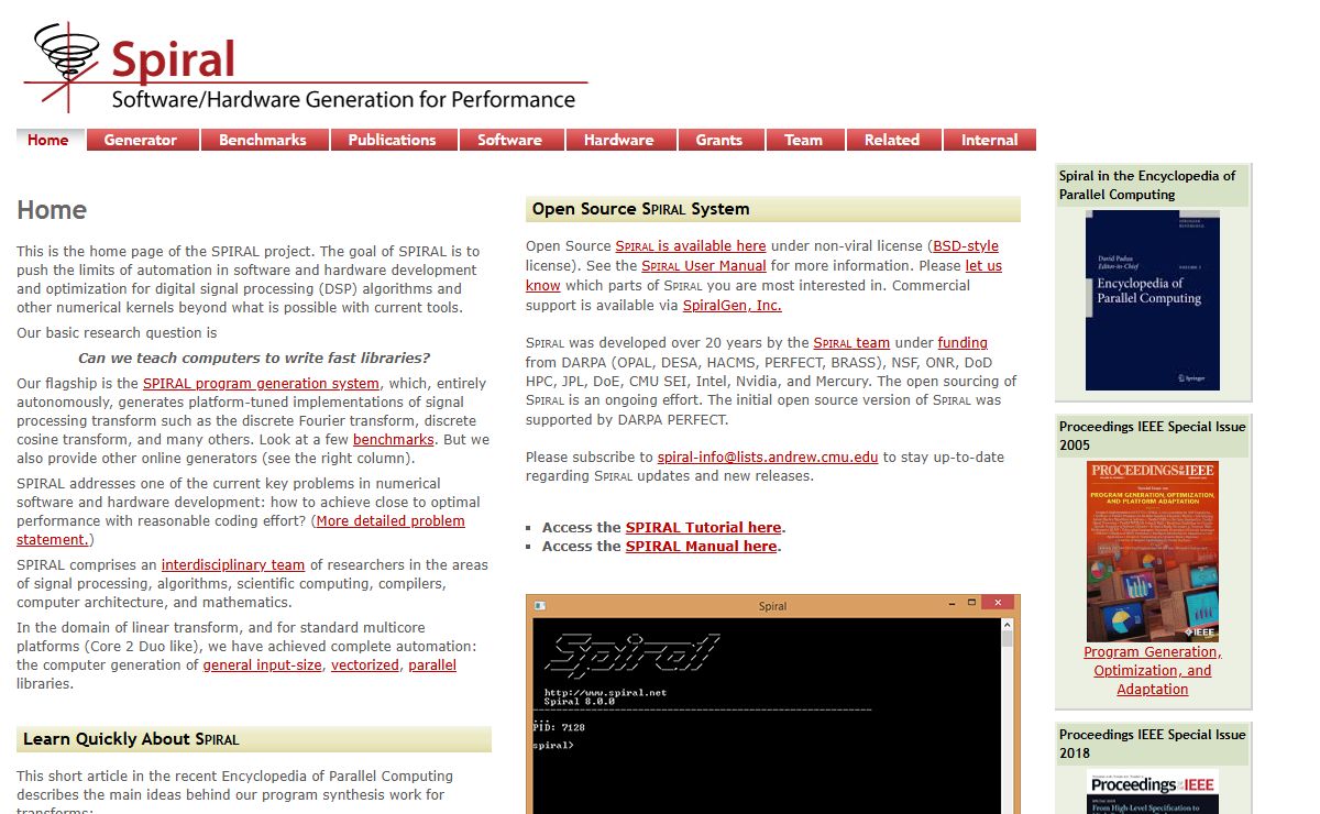 SPIRAL Project: Home Page