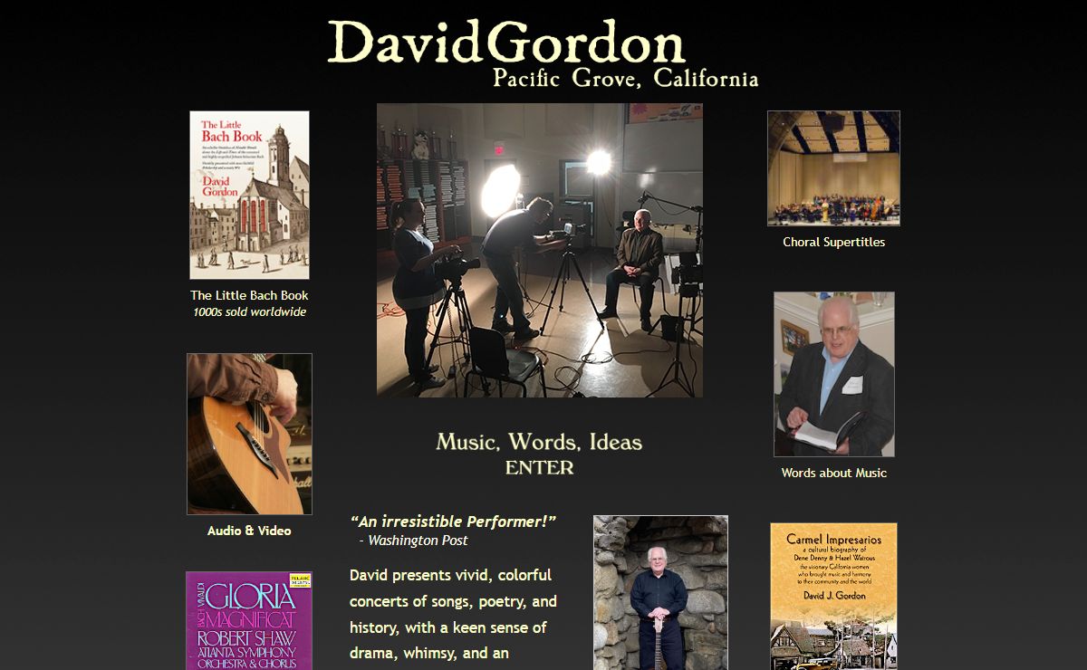 David Gordon - singer, author, historian