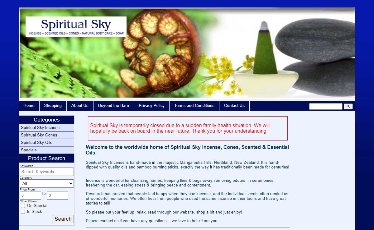 Spiritual Sky Incense NZ