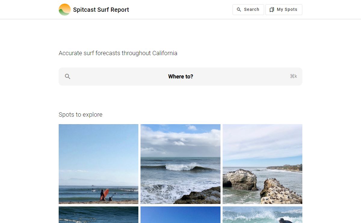 Spitcast Surf Report - Accurate Surf Forecasts
