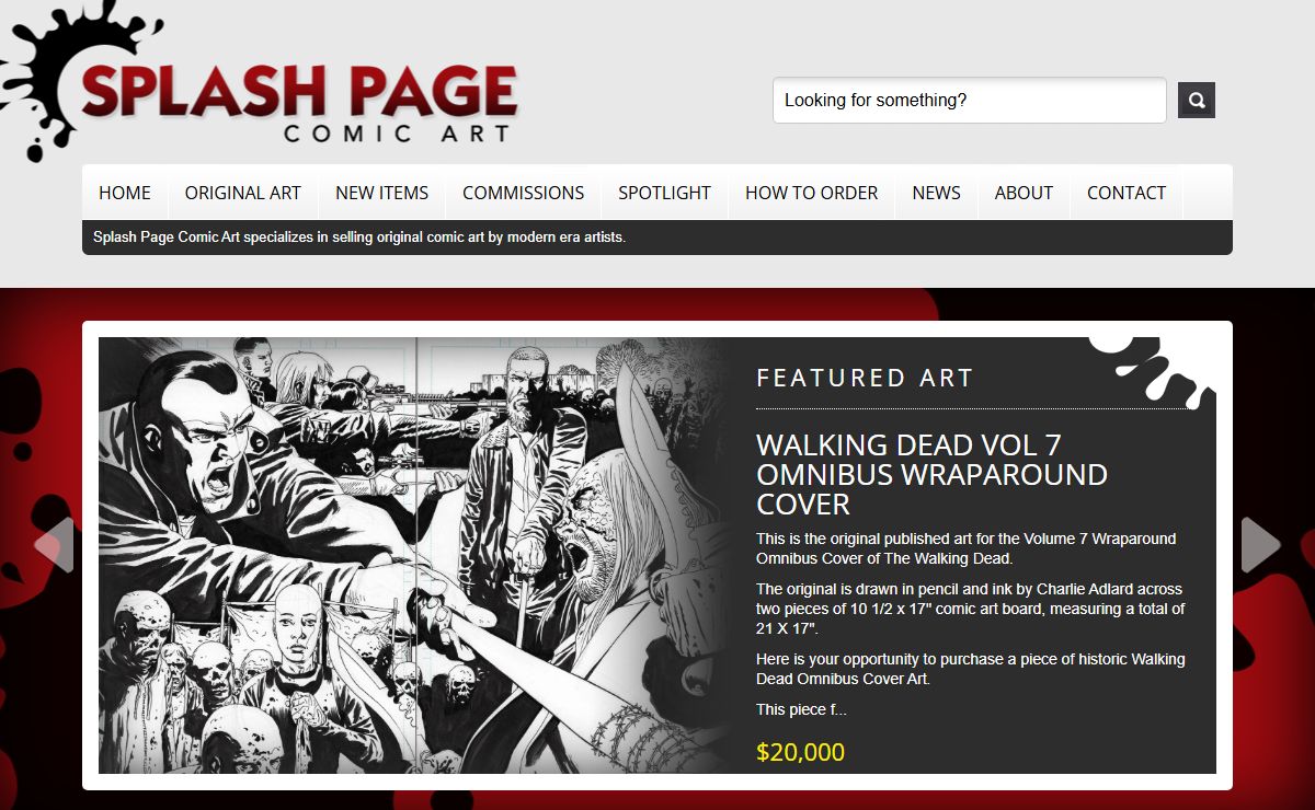 Splash Page Comic Art