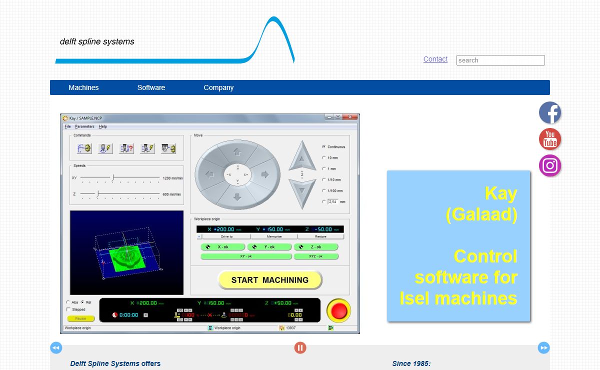 Delft Spline Systems: machines and software for desktop CNC machining
