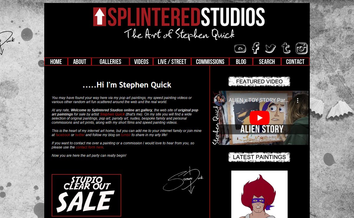 Splintered Studios - Pop Art Paintings By Stephen Quick (Official Site) Original Paintings For Sale.