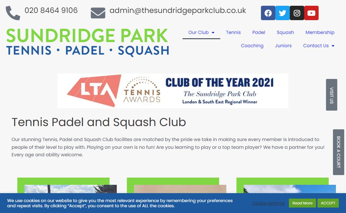 Tennis, Padel and Squash Club | The Sundridge Park Club